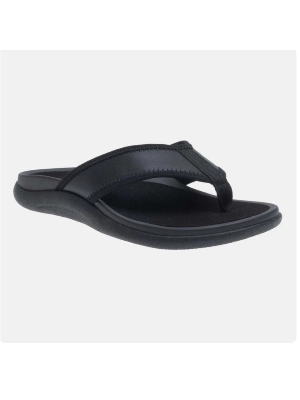ABEO Laguna Leather Thong Sandals 7.5/8 Black